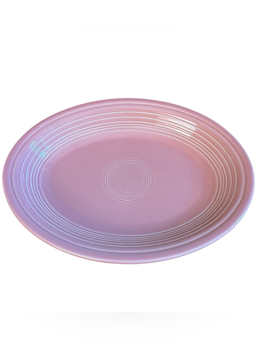 Homer Laughlin Rose Pink Fiesta Ware 11.5 Oval Serving Platter Retired Pattern